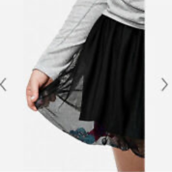 JUSTICE Girls Black Tutu Skort Embellished Hem XL - Picture 5 of 6